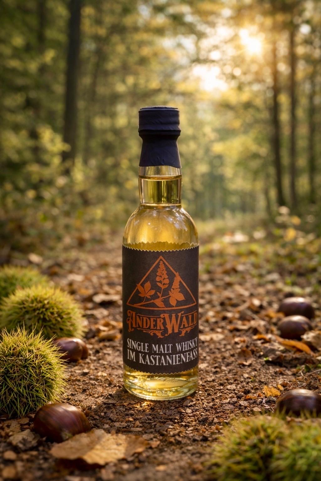 <NEU> Miniatur Single Malt Whisky im Kastanienfass - 0,04l